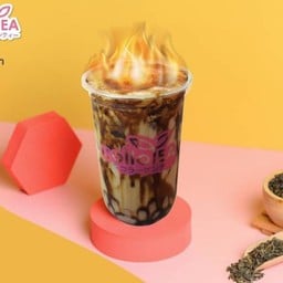 ชานมบราวน์ชูก้า พ่นไฟ Deli