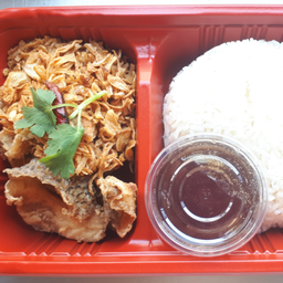 Fried Shrimp With Tamarind Sauce On Rice