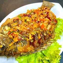 ปลานิลทอดราดพริก