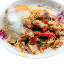 ข้าวไข่ข้นผัดหอยลายพริกเผา