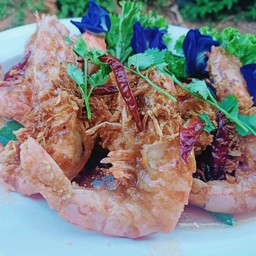 กุ้งลายทอดซอสมะขาม