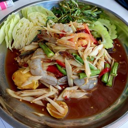 ตำปูปลาร้ากุ้งสด