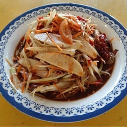 (ถาด)ตำปูปลาร้าหมูยอ