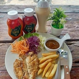 สเต็กอกไก่พริกไทยดำ