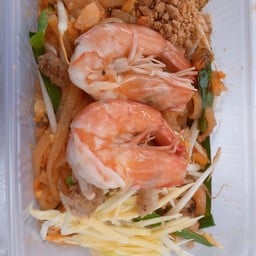 ผัดไทยกุ้งสด(เส้นจันทน์ วุ้นเส้น มาม่า)