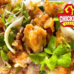 ข้าวไก่กรอบจี๊ดจ๊าด