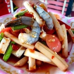 ตำไหลบัวกุ้งสด