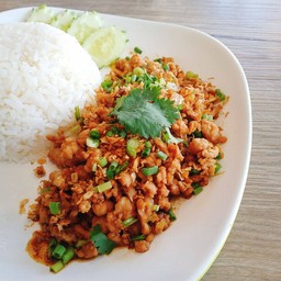 หมูสับ กระเทียม.