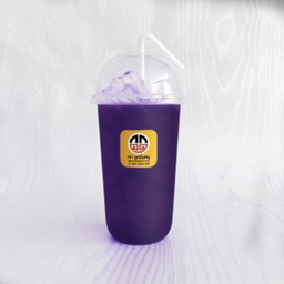 อัญชันมะนาวแก้วใหญ่ 650 มล. ใส่น้ำแข็ง