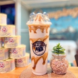 นมหมีปั่น + คาราเมล