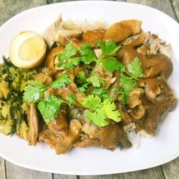 ข้าว 2 ใจ ไก่ตุ๋น + คากิ