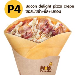 P4 ซอสพิซซ่า+ชีส+เบคอน