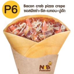 P6 ซอสพิซซ่า+ชีส+เบคอน+ปูอัด