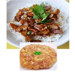 ทอดหมูหวาน+ไข่เจียว