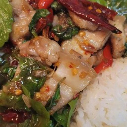 ข้าวกะเพราหมูสามชั่น