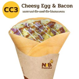 CC3 มอสซาเลล่าชีส+เชดด้าชีส+ไข่ผสมเบคอน