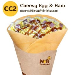 CC2 มอสซาเลล่าชีส+เชดด้าชีส+ไข่ผสมแฮม