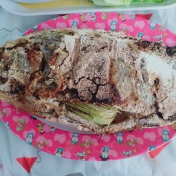 ปลาเผาไม่เอาชุดผักมีน้ำจิ้ม3แบบน้ำหนัก9ขีด