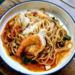 สปาเก็ตตี้กุ้งมารินารา