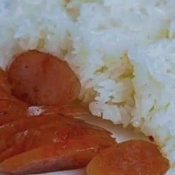 ข้าวเหนียวกุนเชียงทอด+แจ่วพริกป่นมะนาวสด