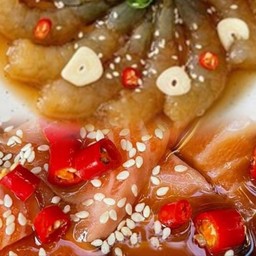 แซลมอน&กุ้ง ดองน้ำปลา ไซส์ L