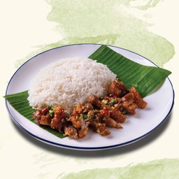ข้าวขาหมูคั่วพริกเกลือ