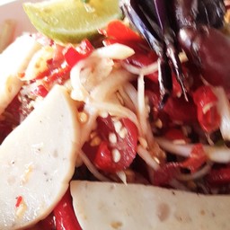 Papaya Salad With Crab, Fermented Fish And Pork Sausage