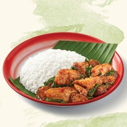 ข้าวกะเพราขาหมูเยอรมัน