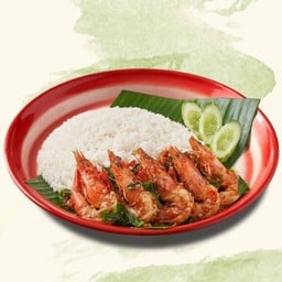 ข้าวกะเพรากุ้ง