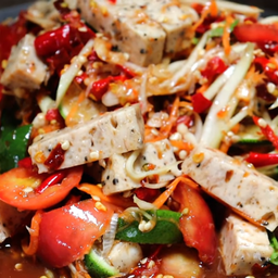 ตำหมูยอ (ปลาร้า)