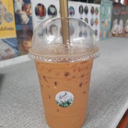 ชาไทย+เอสเปรสโซ่(กาแฟคั่วเข้ม) คาราเมล นมอัลมอนต์