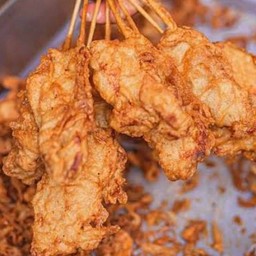 หมูไม้ชุปแป้งทอด