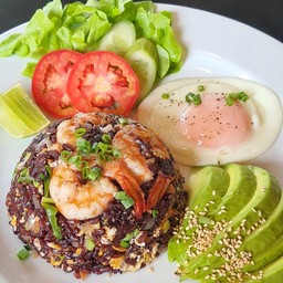 ข้าวผัดกุ้งไรซ์เบอร์รี่ PRO Max(Riceberry Fried rice Prawn PRO Max)