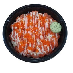 ข้าวหน้าสลัดแซลมอน