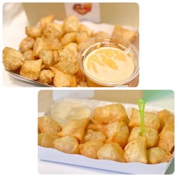 โรตีทอดกรอบสังขยาไข่สีส้ม + โรตีทอดกรอบนมข้น Original