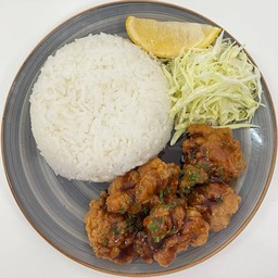 ข้าวไก่คาราเกะซอสทงคัตสึ