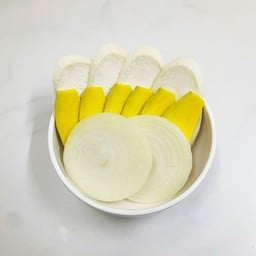 ฟักทอง เห็ดเออรินจิ หอมหัวใหญ่ สไลซ์