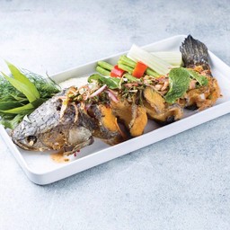 ปลาช่อนทอดน้ำตก
