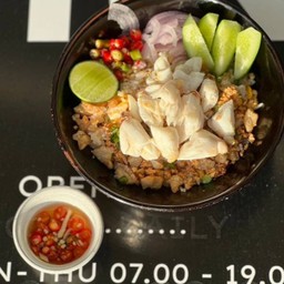 ข้าวผัดกากหมูปูก้อน