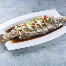 ปลากะพงนึ่งซีอิ้ว