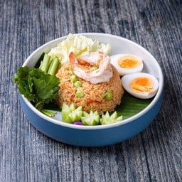 ข้าวผัดน้ำพริกระกำกุ้งสด