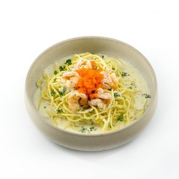 สปาเก็ตตีซอสครีมไข่กุ้ง