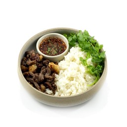 ข้าวเนื้อย่างจิ้มเเจ่ว