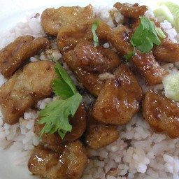 หมูพริกไทยราดข้าว