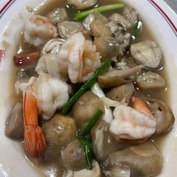 เห็ดฟางผัดกุ้ง