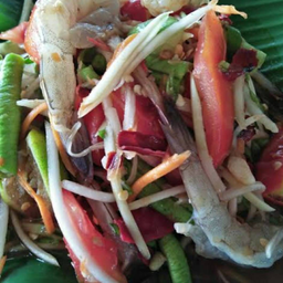 ตำปลาร้ากุ้งสด