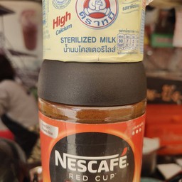 นมหมีปั่น เนสกาแฟ