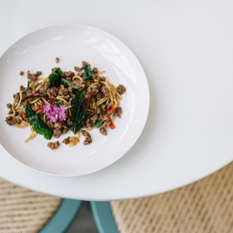 สปาเก็ตตี้หมูกะเพรา