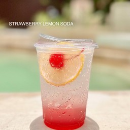 Strawberry lemon soda