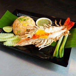 ข้าวผัดมันกุ้ง กุ้งแม่น้ำ